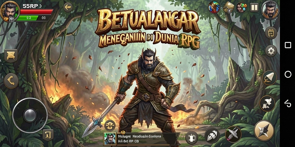 Screenshoot menampilkan pertempuran epik dan eksplorasi dunia RPG.