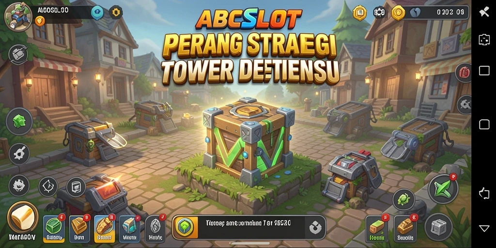 Tangkapan layar menampilkan aksi seru game Tower Defense ABCSLOT.