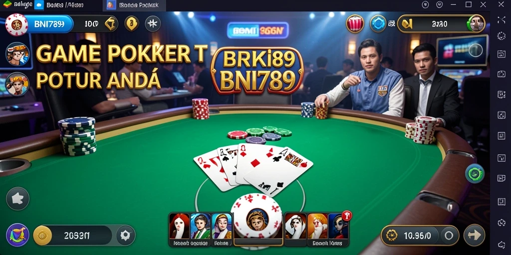 Tampilan gameplay Poker yang menegangkan di BNI789.