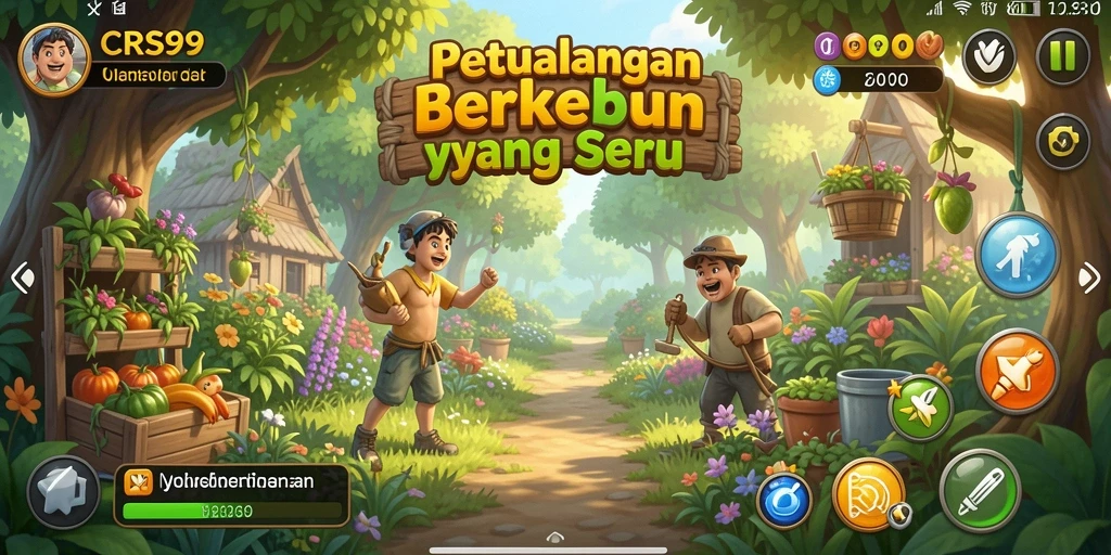 Tangkapan layar CRS99 menampilkan momen seru saat berkebun.
