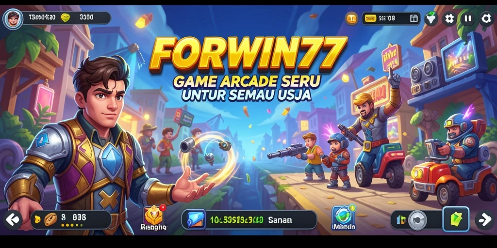 Tampilan gameplay FORWIN77 yang penuh aksi dan keseruan.