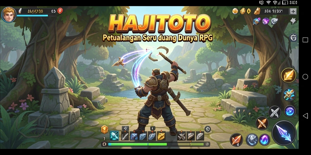 Tampilan menakjubkan dari gameplay RPG HAJITOTO.
