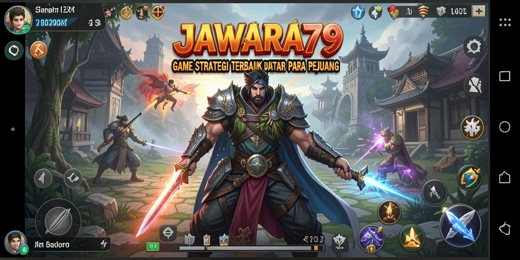 Screenshot JAWARA79 menampilkan aksi seru dalam pertempuran strategi.