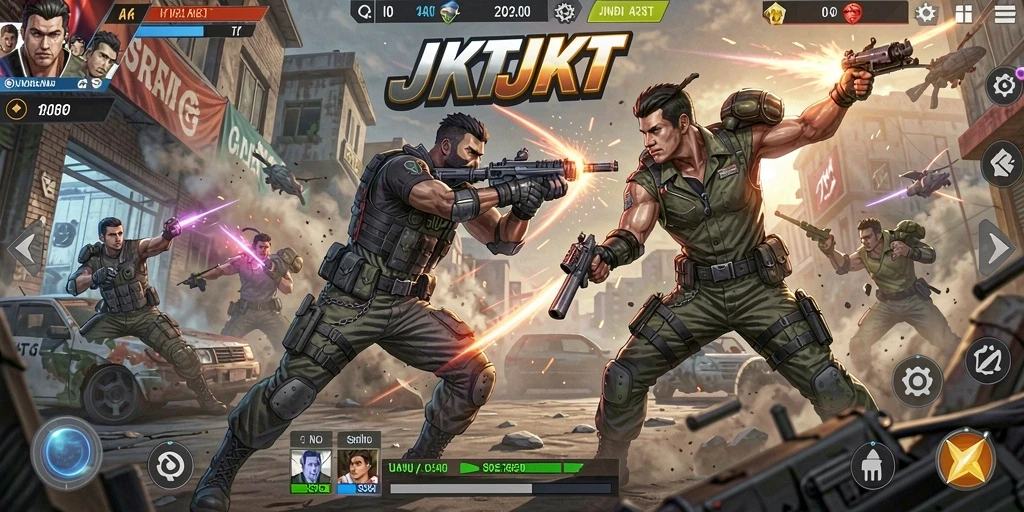 Tampilan menarik dari gameplay aksi JKTJKT yang penuh tantangan.
