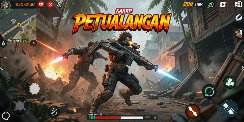Tangkapan layar KAKRP menampilkan pertarungan aksi yang mendebarkan.