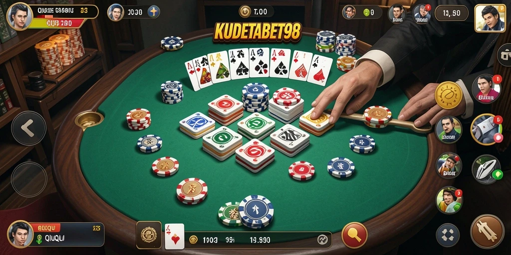 Tampilan seru dari gameplay QiuQiu di KUDETABET98.