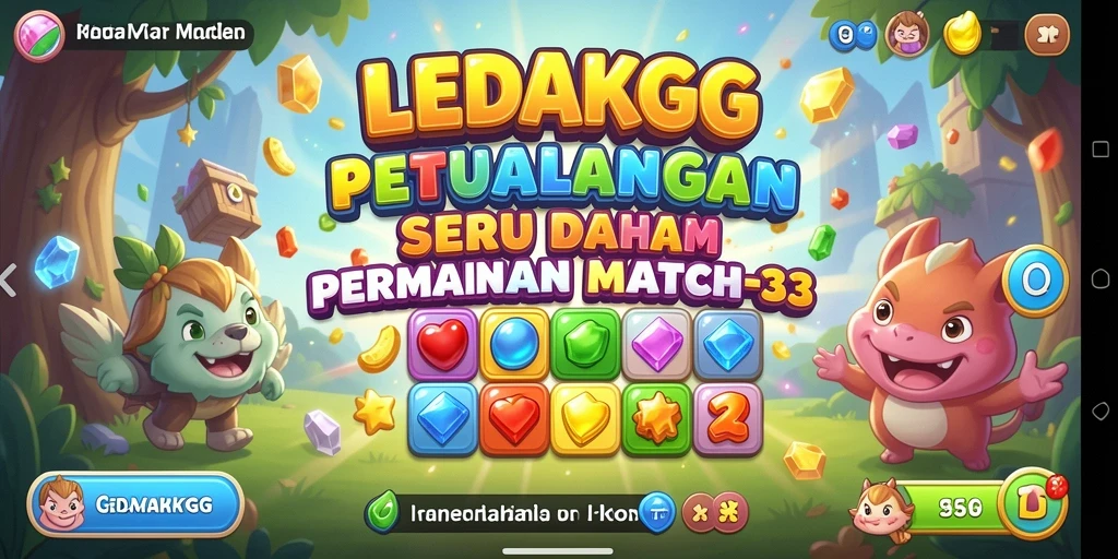 Gameplay seru LEDAKGG dalam mencocokkan objek.