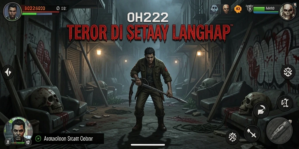 Tangkapan layar gameplay OH222 yang menegangkan dan menyeramkan.