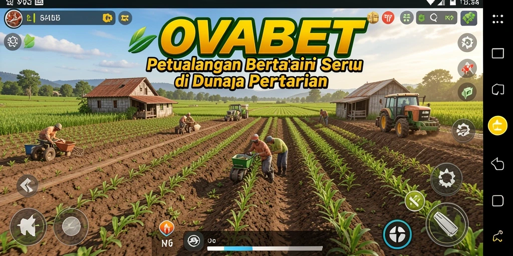 Tampilan gameplay OVABET yang menakjubkan di ladang pertanian.