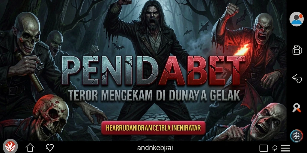 Screenshot gameplay PENIDABET yang menampilkan suasana mencekam saat menjelajahi tempat angker.