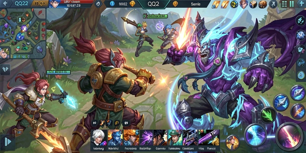 Gameplay seru dalam QQ222 yang menarik perhatian setiap pemain MOBA.