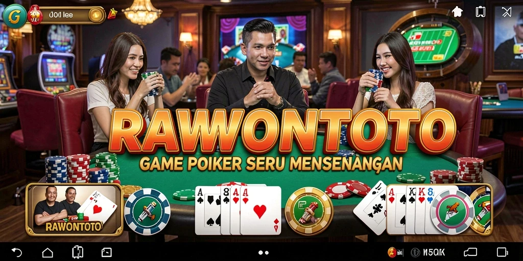 Tampilan gameplay seru di RAWONTOTO dengan suasana Poker yang menarik.