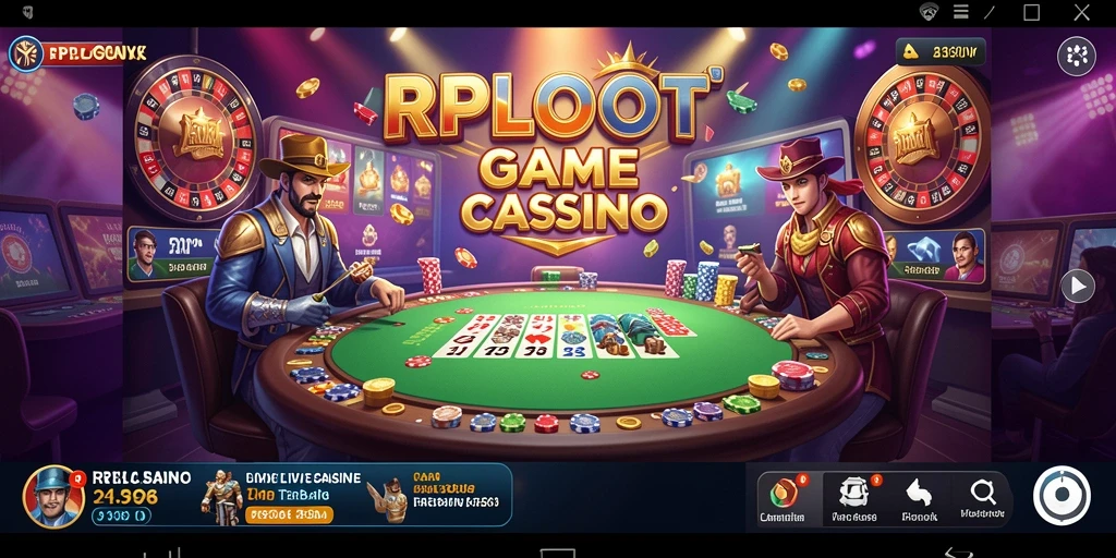 Tangkapan layar menampilkan aksi permainan Live Casino yang mendebarkan di RPLOOT.
