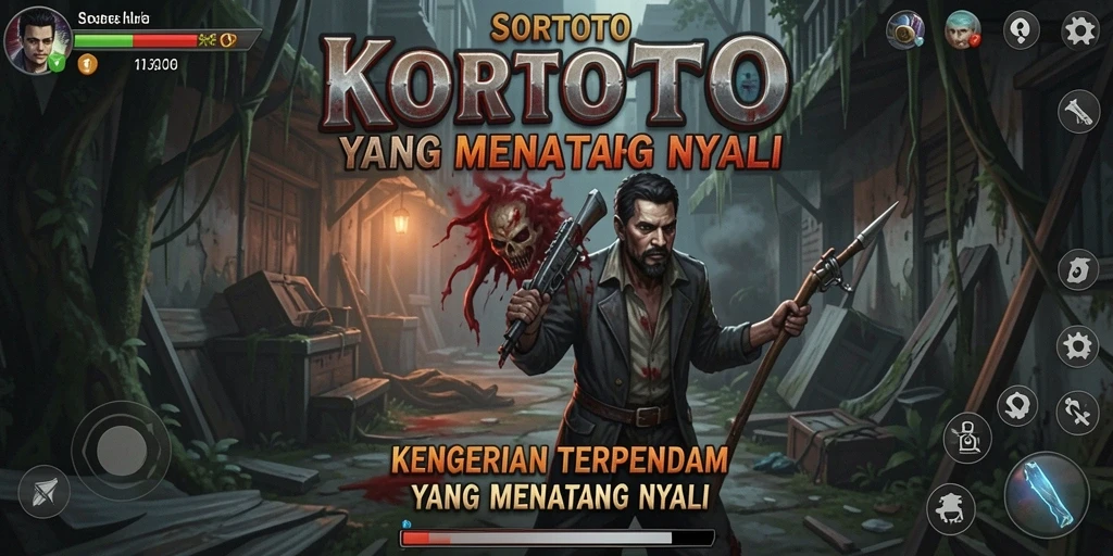 Tampilan gameplay menakutkan di SORTOTO yang akan menguji keberanian Anda.