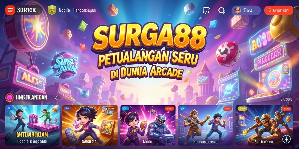 Tampilan gameplay seru di SURGA88 dengan banyak tantangan.