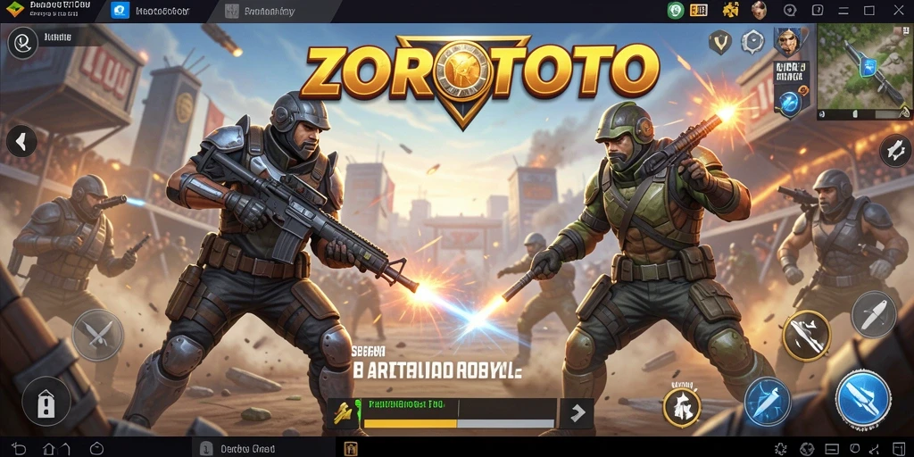 Gameplay ZOROTOTO dengan aksi Battle Royale yang intens
